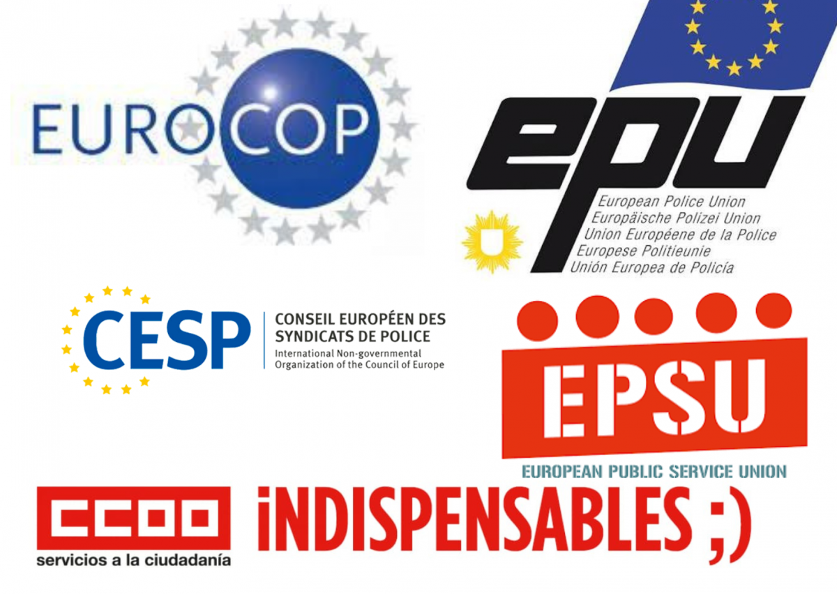 Reunión de confederaciones sindicales europeas de policías en Barcelona.