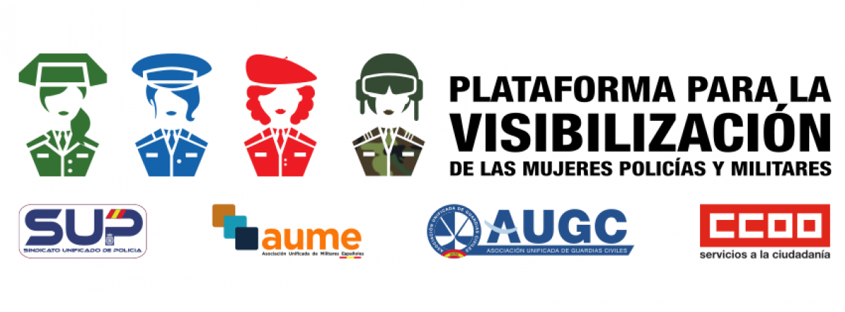Plataforma de mujeres policías y militares.